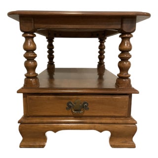 Vintage Ethan Allen Heirloom Nutmeg (Solid Maple) Accent Table For Sale