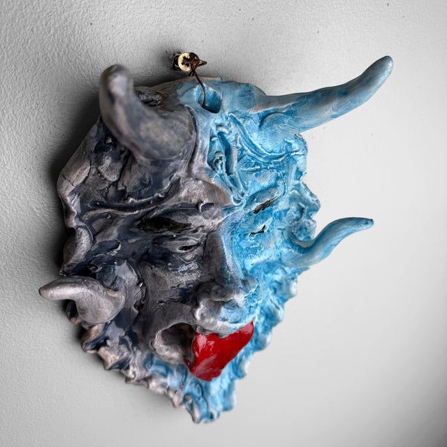 Ceramic Apotropaic Mask by Gennaro Condurso, Italy, 2010s For Sale - Image 6 of 8