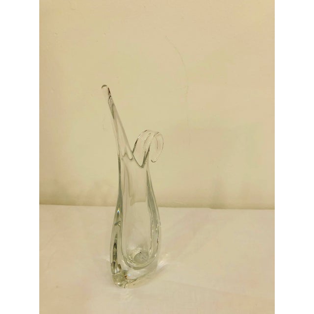 Glass Crystal Glass Art Vase from Art Vannes, France, 1970s For Sale - Image 7 of 7