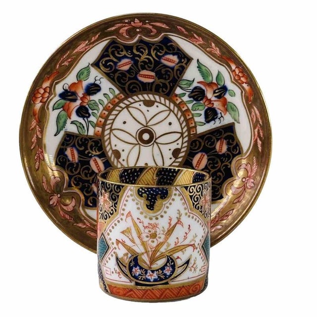 Antique Pattern 710 Demitasse Cup and Saucer from Jackson & Gosling Grosvenor, 1890, Set of 2 For Sale - Image 3 of 11