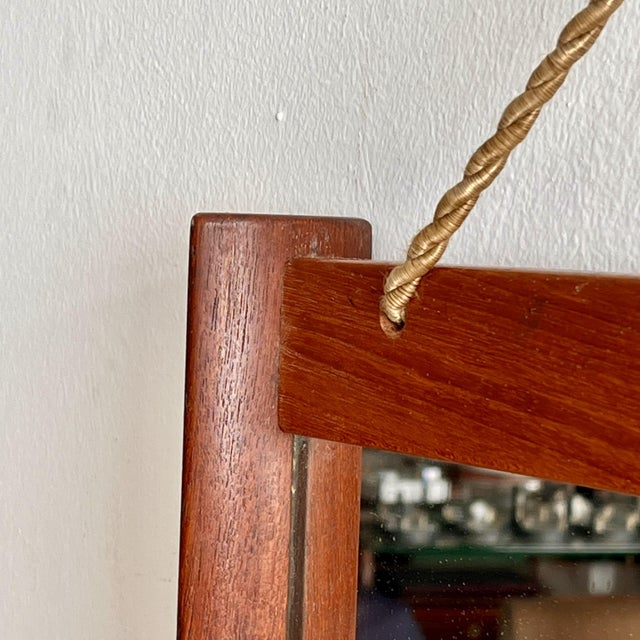 Mid-Century Modern Vintage Model 220 Teak Wall Mirror by Aksel Kjersgaard for Odder, Denmark, 1960s For Sale - Image 3 of 10