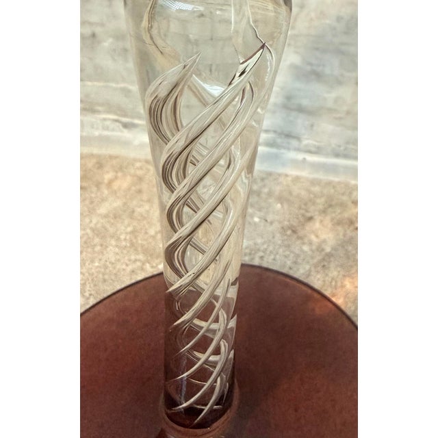 Amethyst Rare Vintage Mid-Century Bill Blenko Designed Art Glass Air Twist Amethyst Water Goblets/Wine Glasses- Set of 8 For Sale - Image 8 of 12