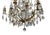 Vintage French Crystal & Bronze Chandelier. Attributed to St Louis.
