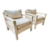 Image of Mid 20th Century Mid Century Modern Pair of Baughman Style Parsons Chairs For Sale