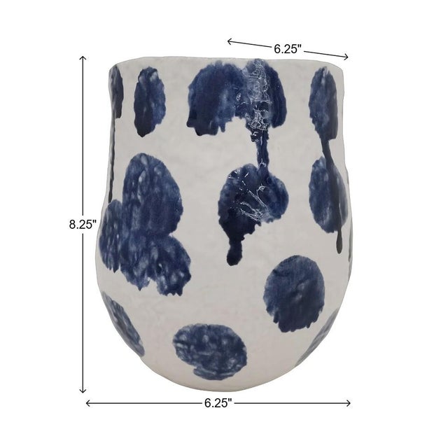 Navy Blue Jill Vase - Small For Sale - Image 8 of 11