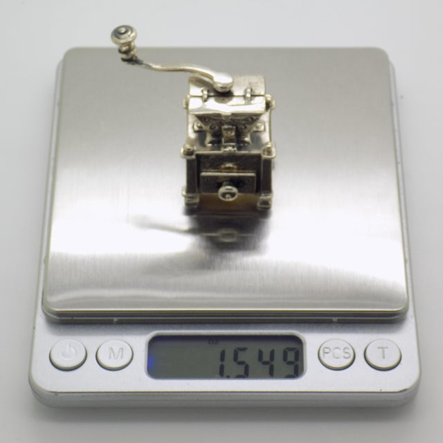 Vintage Italian Handmade Sterling Silver 925 Grinder, 1980s For Sale - Image 11 of 13