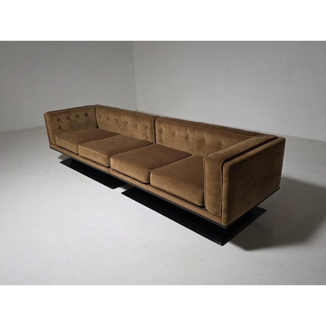 Rare sectional sofa designed by Luigi Pellegrin for MIM Roma, Italy, 1960s. A striking example of Italian modernist...