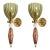 1980s Olive Green, Terracotta Murano Sconces - a Pair For Sale