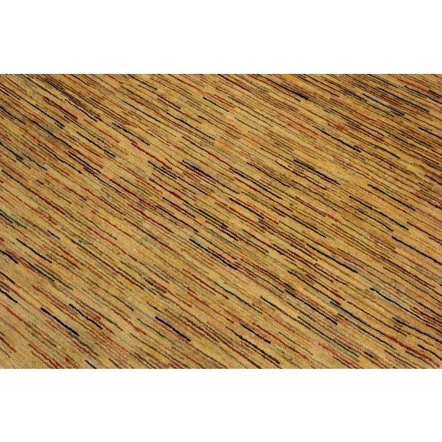 1990s Boho Chic Gabbeh Beige/Rust Wool Rug - 3'10" X 5'9" For Sale - Image 4 of 9