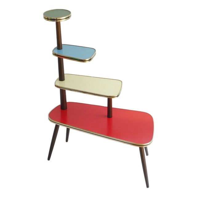 Large Vintage Plant Stand with Four-Tiers, 1960s For Sale