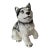 Late 20th Century Vintage Italian Husky Puppy Dog Ceramic Figure Statue Sculpture For Sale
