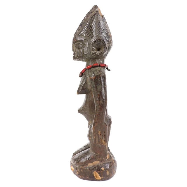 Early 20th Century Yoruba Ibeji Female Miniature Figure 11 Inch Nigeria For Sale - Image 4 of 5