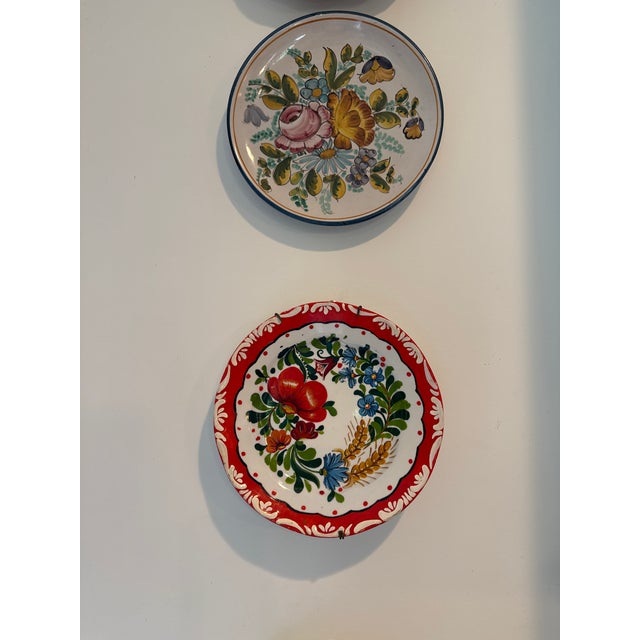 Ceramic Vintage European Folk Art Wall Plate For Sale - Image 7 of 7