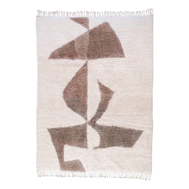 Hand-Knotted Wool Premium Rug by Azele Studio For Sale