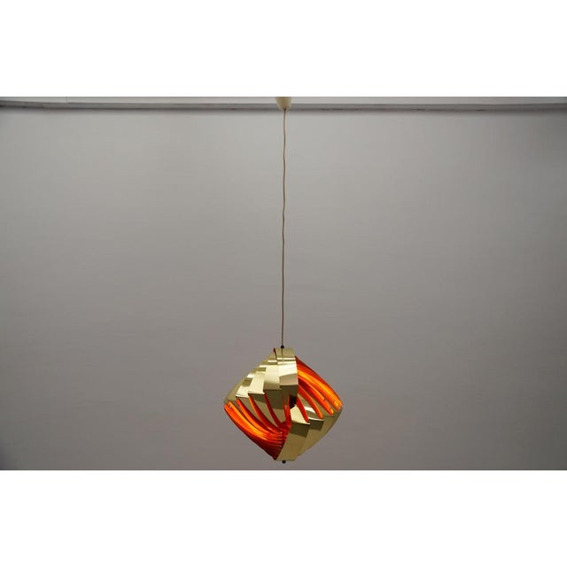 Danish Conch Pendant Lamp in Glass and Metal by Louis Weisdorf for Lyfa, Denmark, 1960s For Sale - Image 10 of 16