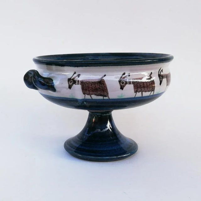 Ceramic Centerpiece by Vincenzo Pinto for Vincenzo Pinto Vietri, 1930s, in Good conditions. Designed 1920 to 1949