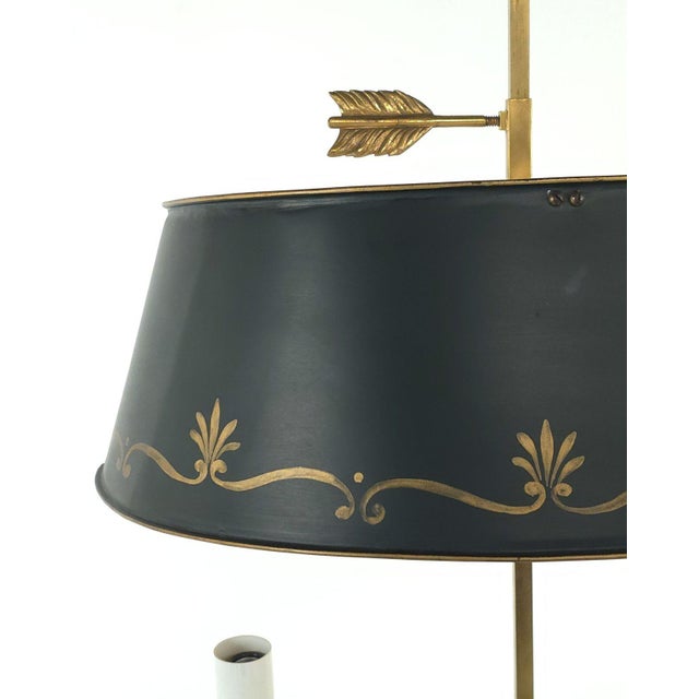 Metal Vintage French Bouillotte Lamp, Circa 1950 For Sale - Image 7 of 8