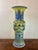 Ceramic Vintage Chinese Yellow and Blue Dragon Porcelain Floor Vase, Hand Painted For Sale - Image 7 of 8