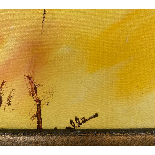 Abstract Late 20th Century Abstract Nude Woman, Acrylic on Canvas For Sale - Image 3 of 7