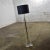 Late 20th Century Vintage Mid-Century Modern Art Deco or Hollywood Regency Floor Lamp Lucite and Brass Plate Black Shade For Sale - Image 5 of 17