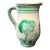 Vintage Painted Italian Folk Art Stoneware Pitcher Jug For Sale