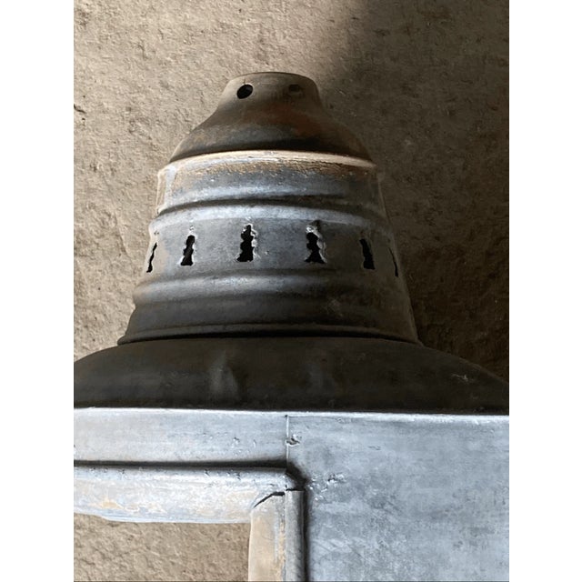 Antique Industrial Style Wall Lantern Frame - a Pair For Sale - Image 4 of 8