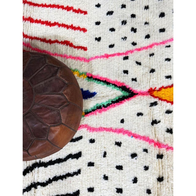 Handmade Berber Azilal Wool Rug - 9.8 X 6.2 Ft For Sale - Image 4 of 8