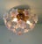Add an elegant and romantic touch to your space with this pink Murano style flower flush mount ceiling light. The glass...