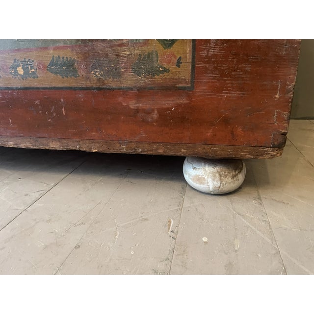 Large Antique Fir Chest For Sale - Image 4 of 11