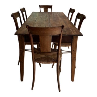 19th Century Normandy Country Dining Set - 7 Pieces For Sale