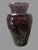 Glass Antique Amethyst Purple Glass Vase Sterling Silver Overlay Peacock 10.5” For Sale - Image 7 of 8