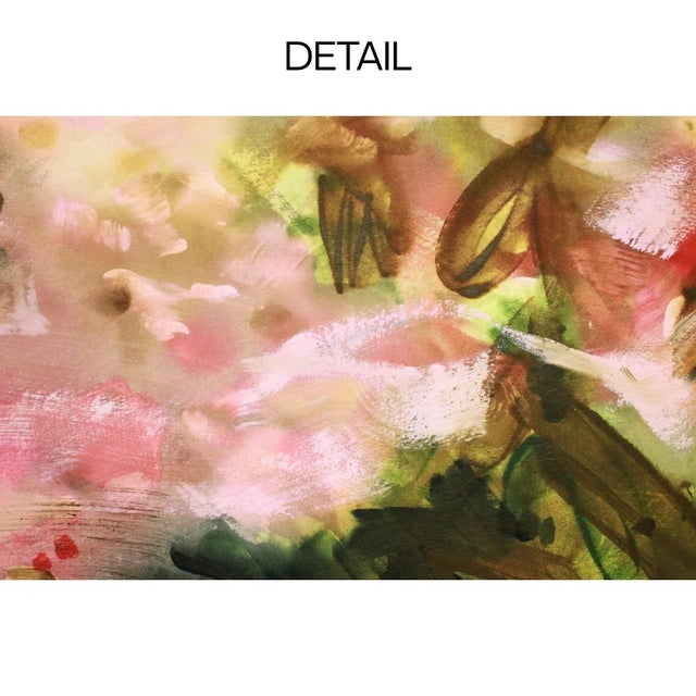 Jigsaw | Large Pink & Green Abstract Painting on Canvas | Mel Rea For Sale In Cleveland - Image 6 of 8