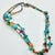 1970s Vintage Southwestern Navajo Boho Chic Faux Turquoise Cross Pennant Beaded Necklace, 22” For Sale - Image 10 of 11