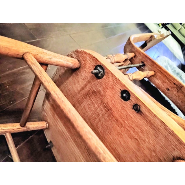 Antique Child's Oak Rocker For Sale - Image 4 of 16