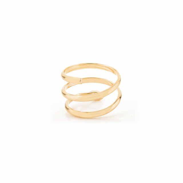 White 21st Century Insipired Diamond Snake Wrap Ring in 14k Gold in Bezel Set Size 6 For Sale - Image 8 of 15