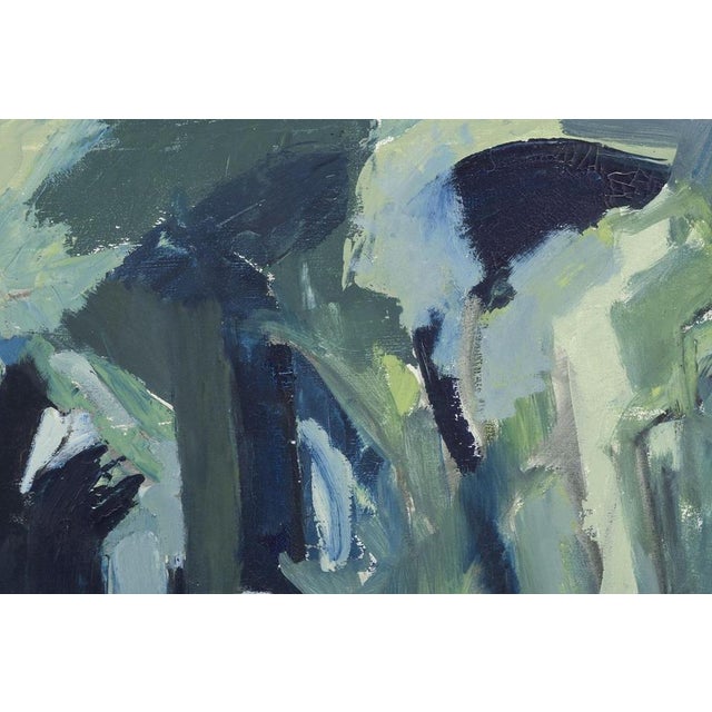 Modern Parmo Baslund, Abstract Landscape, 1960s, Oil on Canvas For Sale - Image 3 of 9