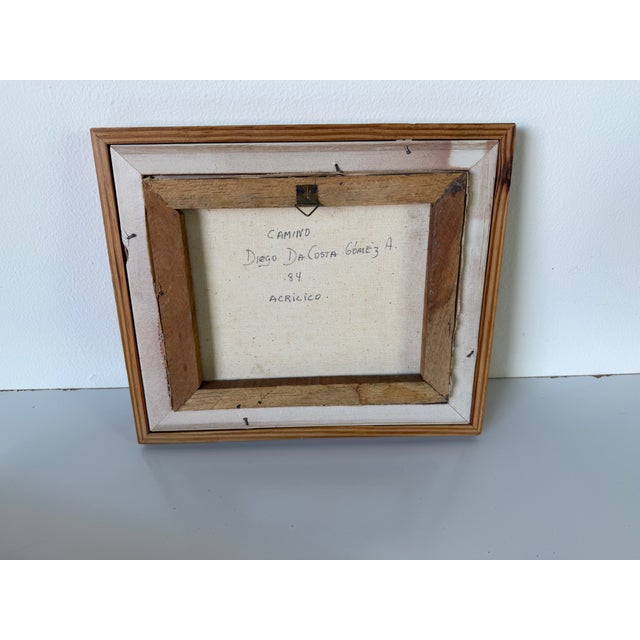 Vintage Diego Da Costa Gomez A. “Camino” Impressionist Landscape Oil Paint on Canvas For Sale - Image 10 of 10