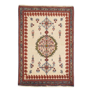 Vintage Hand-Knotted Persian Lori Rug 3'5" X 5' For Sale