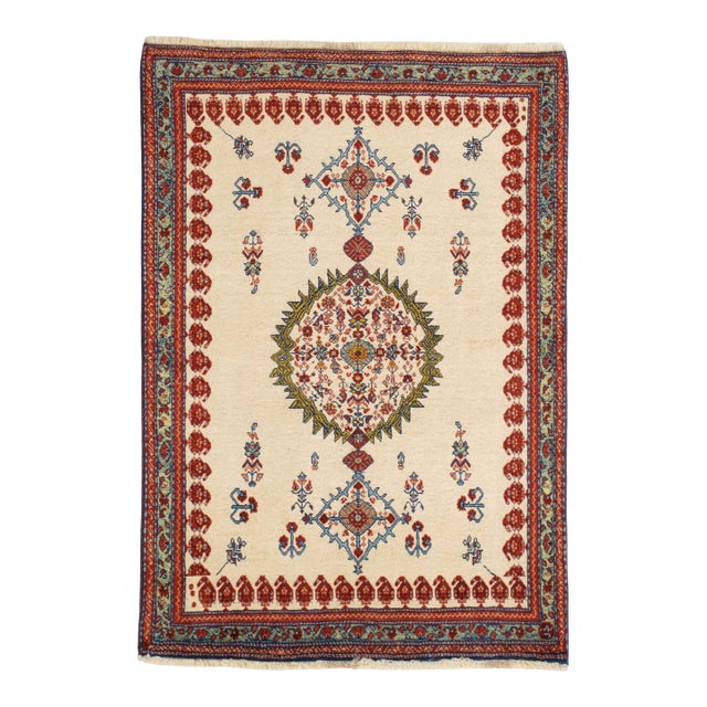 Vintage Hand-Knotted Persian Lori Rug 3'5" X 5' For Sale