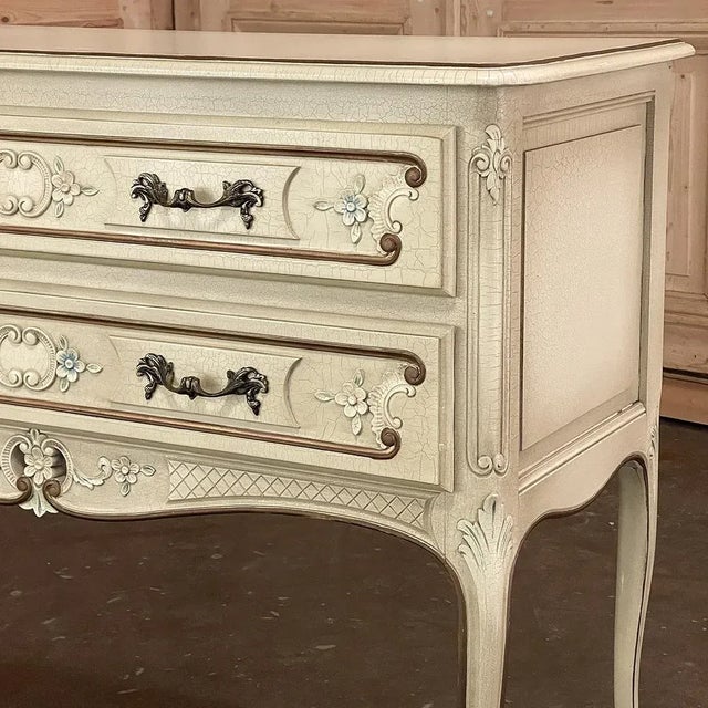 Vintage French Provincial Painted Commode For Sale - Image 10 of 13