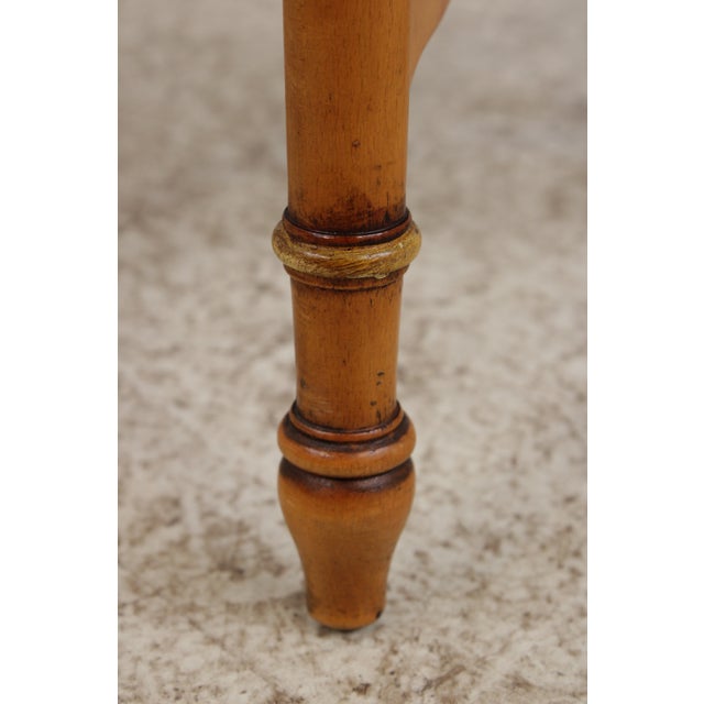 Adams Style Cane & Glass Top Paint Decorated Table For Sale - Image 13 of 15