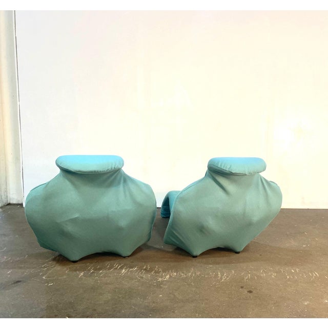 Mid-Century Modern A Pair of Attributed Olivier Mourgue Bouloum Lounges France 1970's For Sale - Image 3 of 5