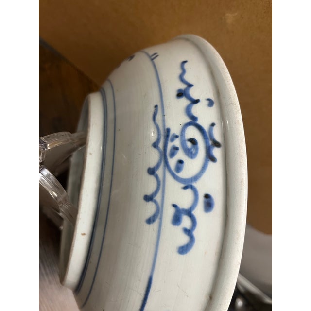 Late Edo Japanese Arita Blue & White Porcelain Charger, Hand-Painted Landscape, Circa 1820–1850 For Sale - Image 12 of 12