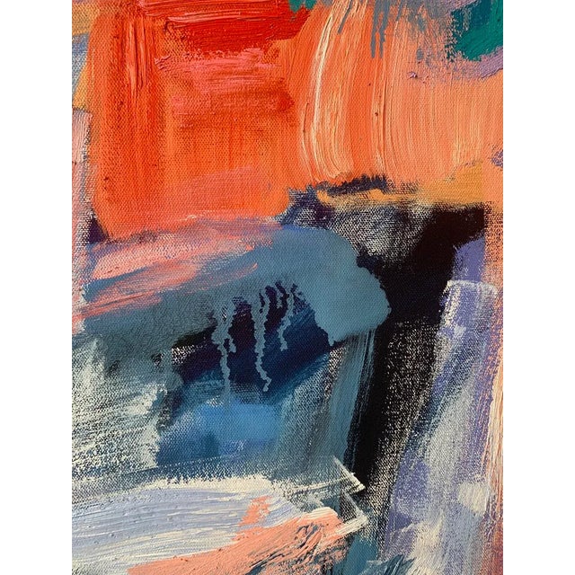 Textile "Together" Contemporary Abstract Expressionist Oil Painting by Monica Shulman For Sale - Image 7 of 9