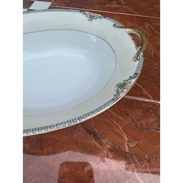 Noritake 1970s Hand Painted Noritake Cortez Large Bowl For Sale - Image 4 of 9