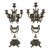 Pair of Italian Louis XIV Brevetto Marble Candelabras/Unlacquered Brass For Sale