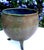 8" Vintage Hand-Chased Brass Cachepot Jardinere – Peony & Chrysanthemum Engravings For Sale - Image 4 of 15