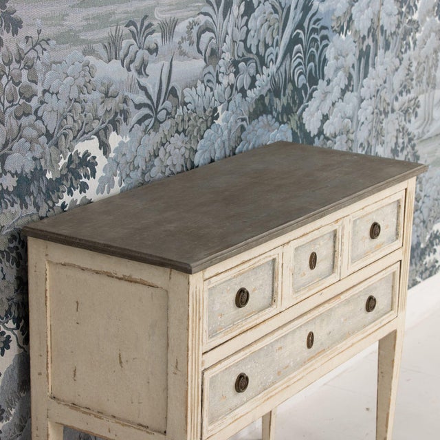 French Louis XVI Style Bedside Commode in Original Paint, Circa 1910 For Sale - Image 11 of 16