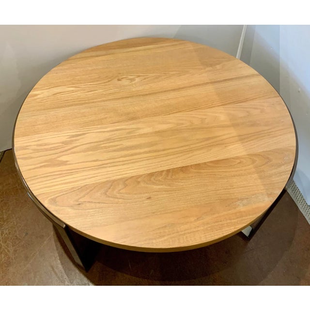 Contemporary Jonathan Charles Organic Modern Exo Round Cocktail Table For Sale - Image 3 of 4