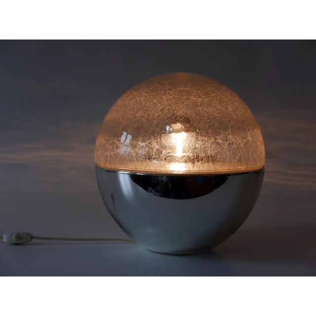 Mid-Century Modern Textured Glass Globe Table or Floor Lamp, 1960s For Sale - Image 6 of 15